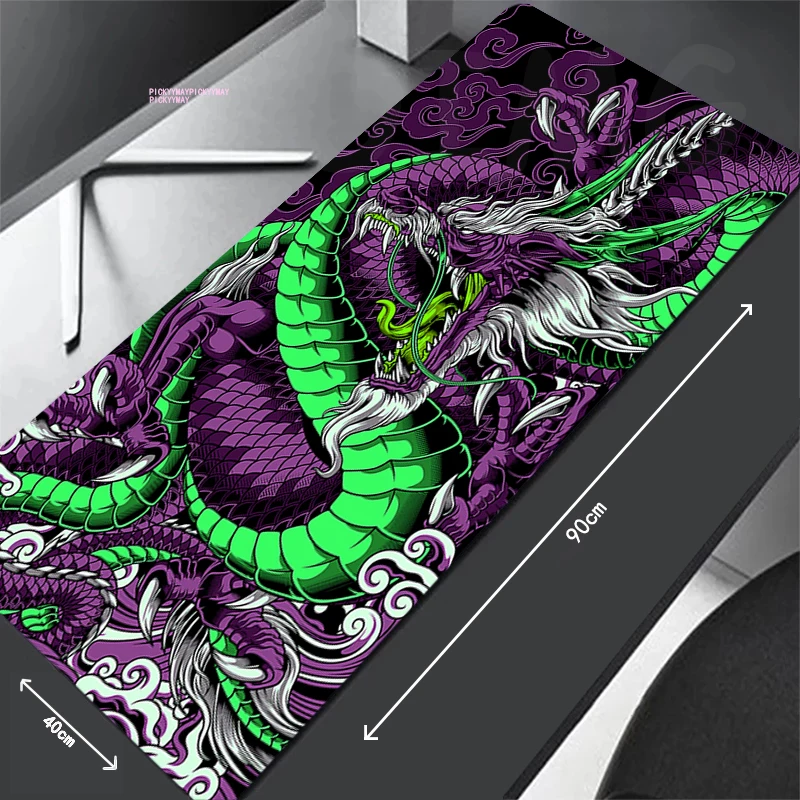 Dragon Design Mouse Pads para Computador, Mousepad Chinês Gaming, Tapete Gamer Mouse, Tapetes de Teclado, Desk Pad, XXL, 90x40cm