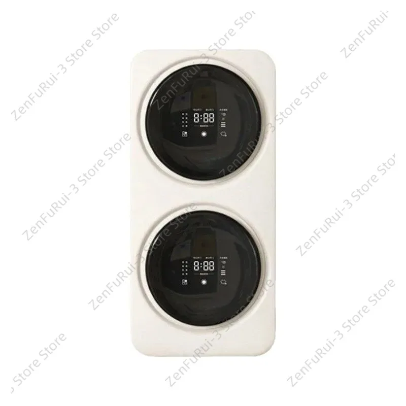 7L Dual Drum Mini Washer Dryer Double Bucket Wall Mount Freestanding Compact Laundry Machine For Infant Garment Washing
