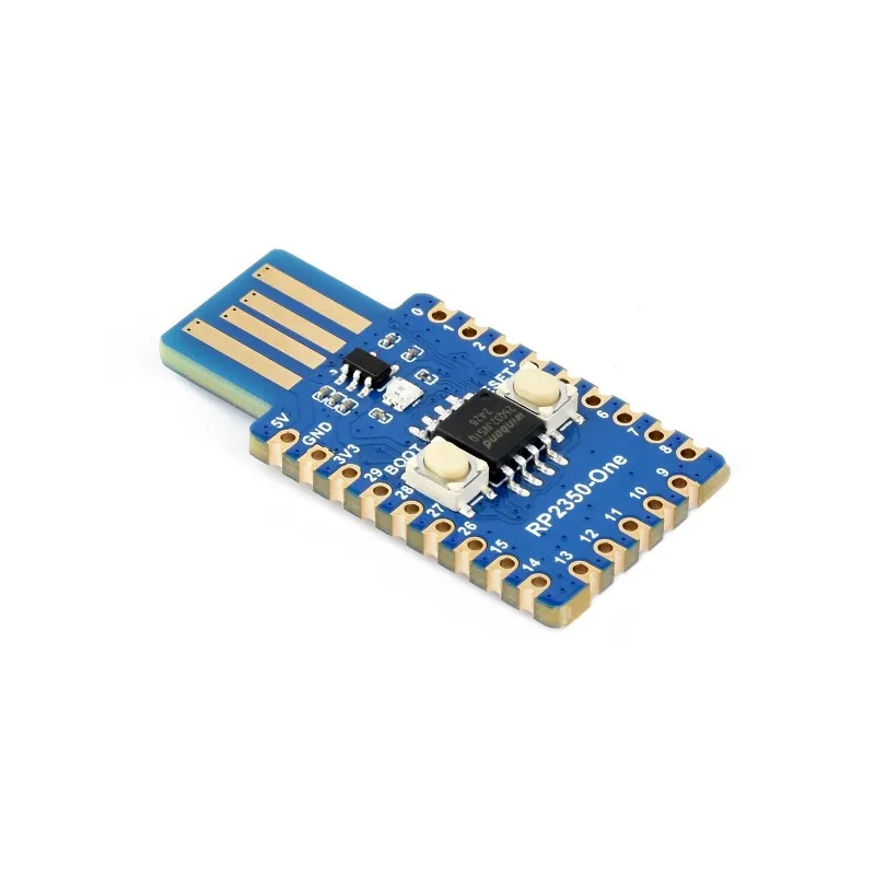 Waveshare RP2350-One, Onboard PCB Type-A Plug, 4MB Flash MCU Board Based On Raspberry Pi RP2350A Dual-core & Dual-architecture M