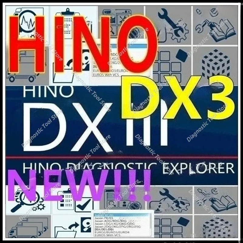 2024 for Hino Diagnostic Explorer 3 Hino DX3 v1.24.2 2024 Diagnostic Software+unlocked keygen + free help install+install video