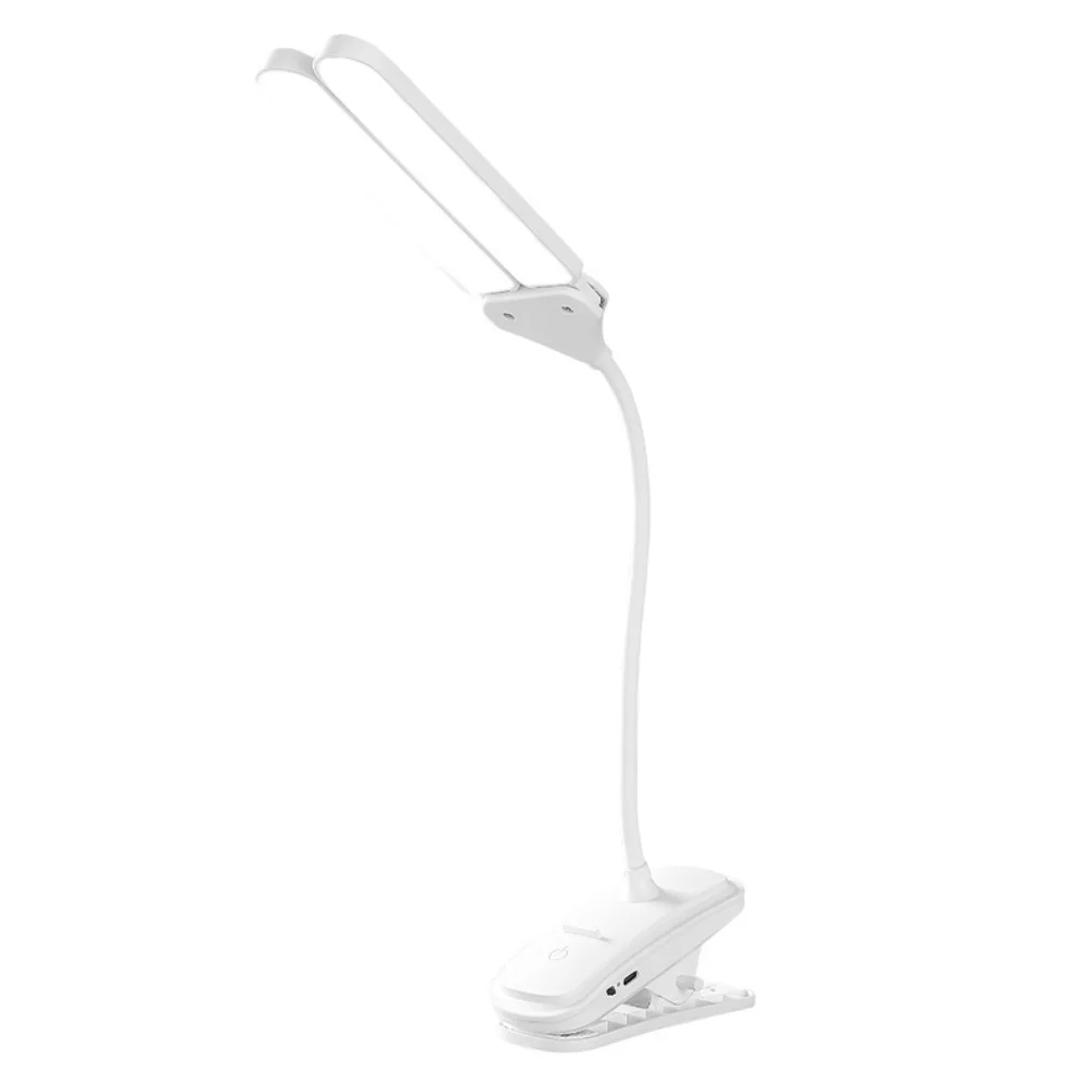 Clip LED eye-care desk lamp rechargeable touch control clip lamp led student dormitory reading folding bedside light