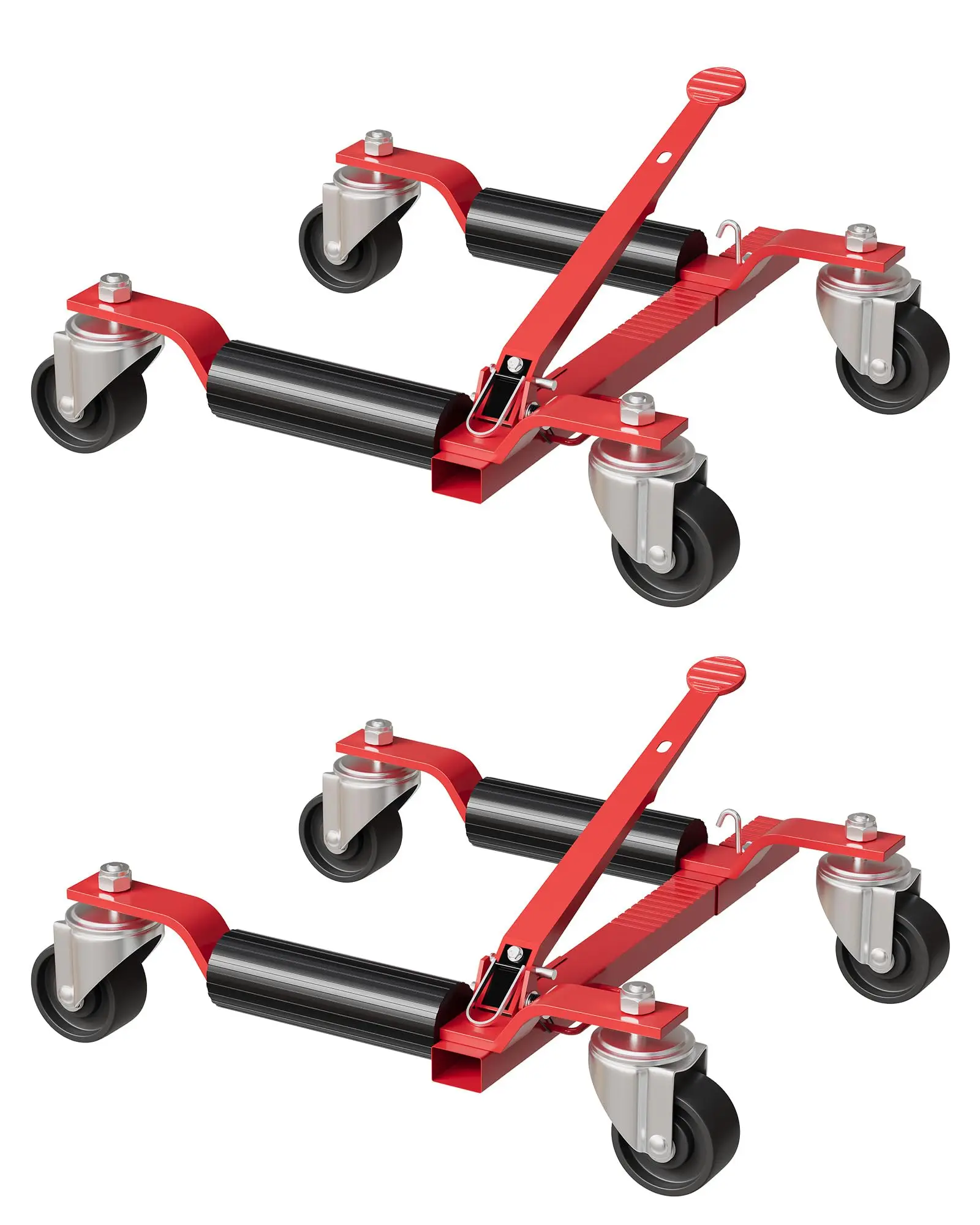 Mechanical Car Wheel Dolly Jack Set of 2 – Heavy Duty 6000 lbs Vehicle Positioning Skates with 12