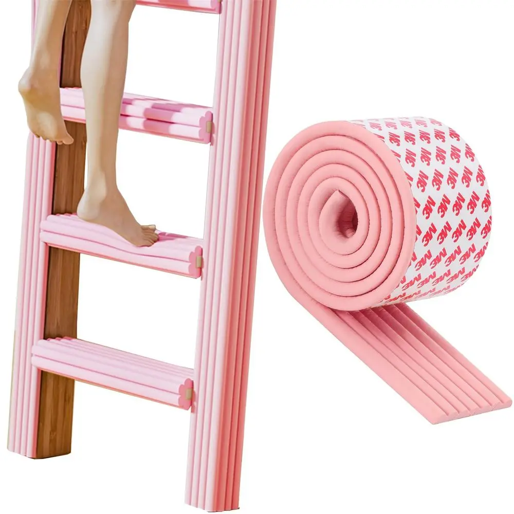 

Self-Adhesive Bunk Bed Ladder Pads, Step Cover, Foam Padding, Wide Edge Protector, 6.5 Pink
