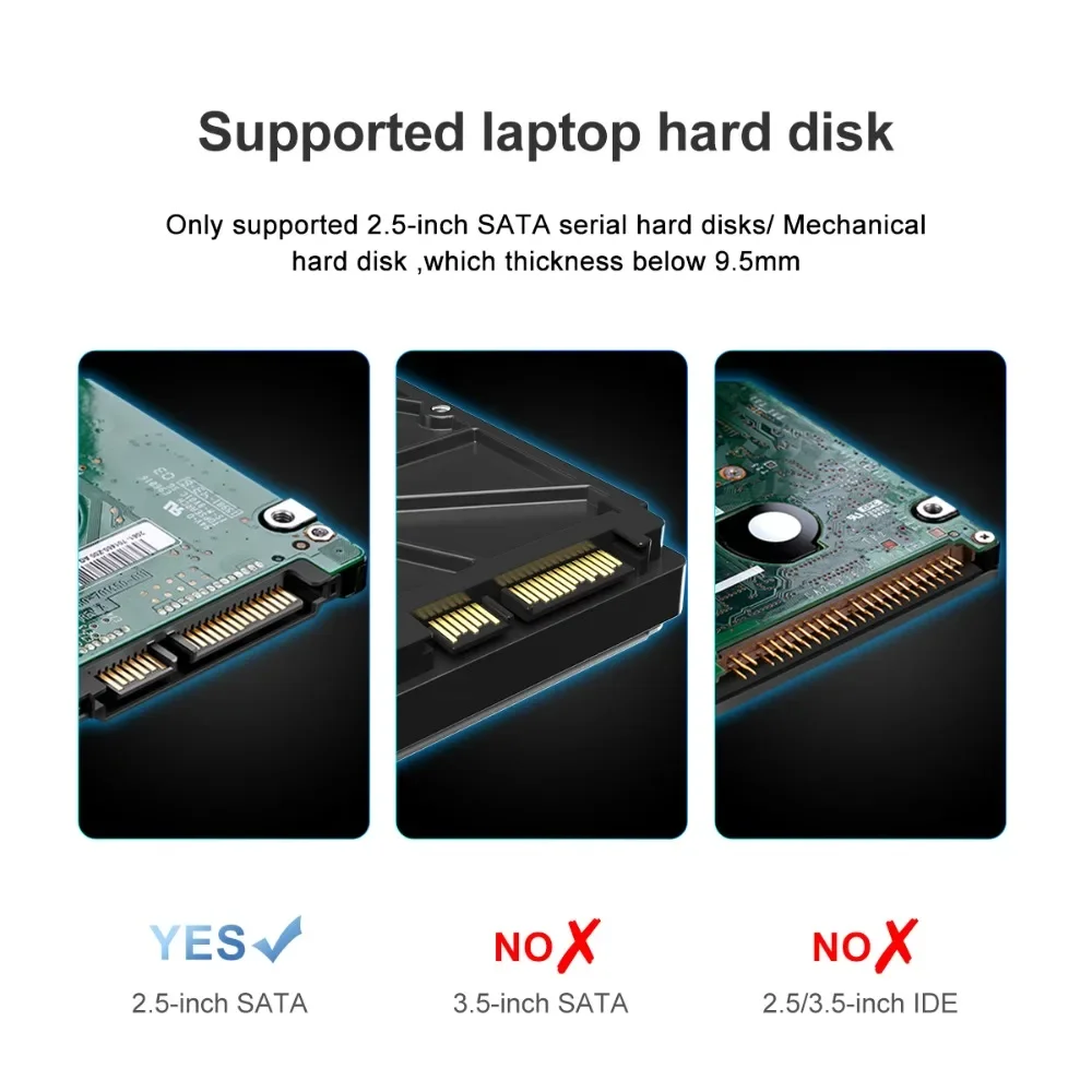 MAIWO 2,5"-Dual-Bay-HDD-SSD-Gehäuse, SATA-zu-USB-3.0-Externes-Festplattengehäuse mit 4 RAID-Modi für PC und Laptop – Detail 6
