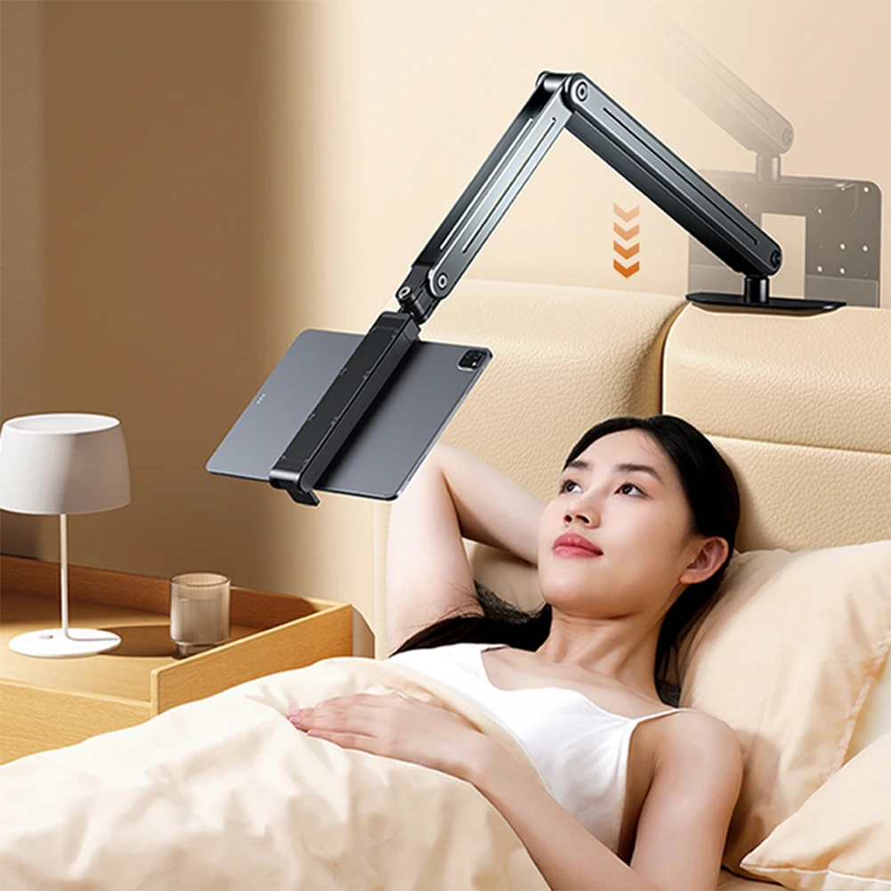Tablet Holder Stand for Bed for 4.7''-12.9'' Device Tablets Mount Clamp Tablet Bracket for iPad Air Mini/Galaxy Tabs/Kindle Fire