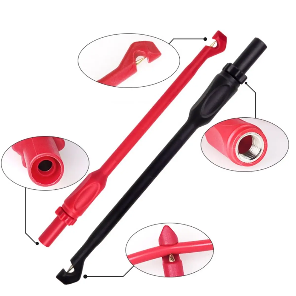 2PCS Mini Wire-Piercing Back Probe Pins for Automobile Repair, 4MM Jack