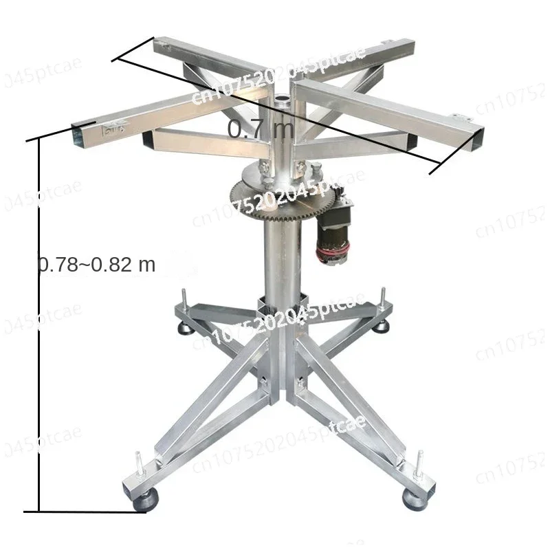 Electric Steel Frame Turntable, Round Table, Automatic Rotary, Remote Control, Speed Regulation, Silent