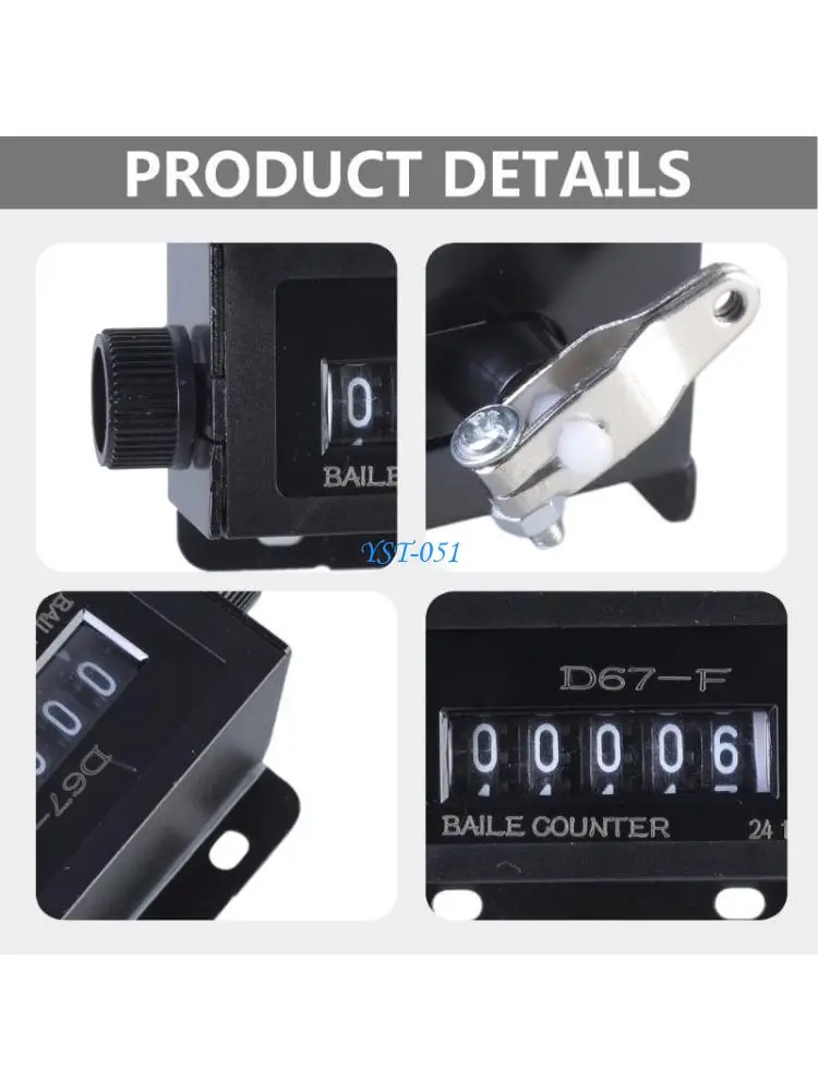 E15A D67-F 5 أرقام السحب الميكانيكية غلاف عداد السكتة الدماغ #1