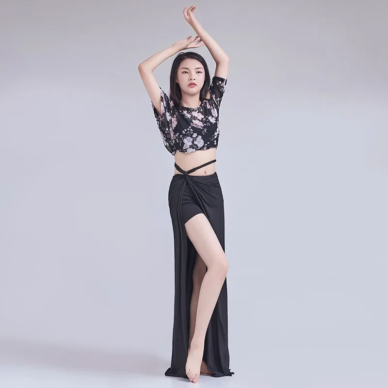 Volwassen Elegante Buikdans Top Split Rok Oefenkleding Vrouwen Oosterse Stage Performance Les Slijtage Klasse Kostuum Outfit