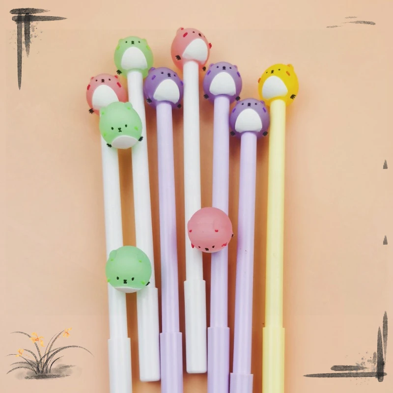 24 Pcs Soft Mouse Gel Pens Set Cartoon Pens Writing Supplies Office Stationery Back To School