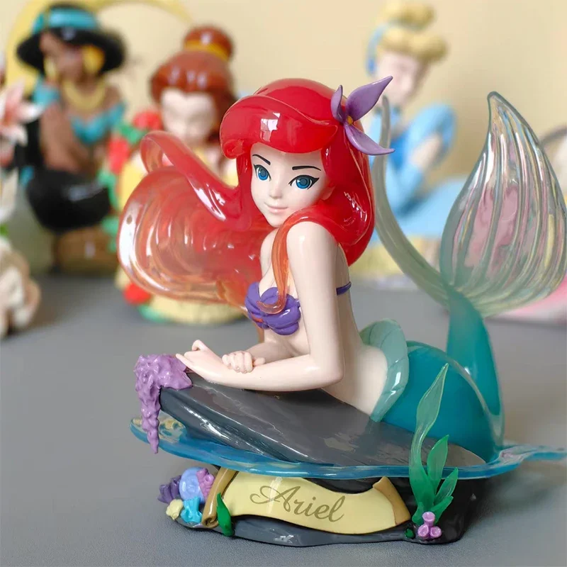 Disney Princess Art Bust Series Blind Box Art Gallery Collection Statue Original Mystery Box Ornament Children Toy Surprise Gift