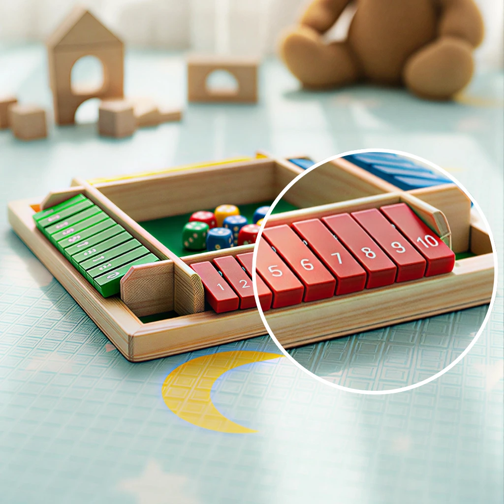 Colorful Four-Sided Flip Card Game Toy, Wooden Tabletop Dice Board Game, Family Gathering Parent-Child Interactive Game, Multiplayer Strategy Board Game, Exercises Logical Thinking and Math Skills, Learning Educational and Intellectual Toys, Birthday and Christmas Gifts for Boys and Girls