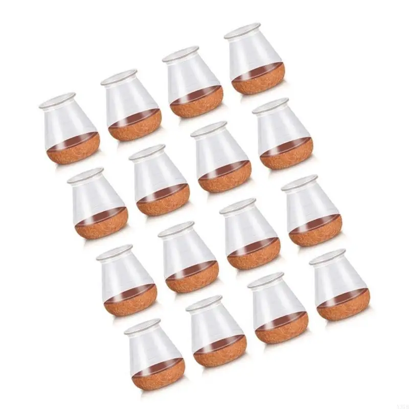 x37b 16pcs سيليكون كرسي حماة أرضية الساق شعرت أغطية أغطية أغطية للأثاث السفلي للخدش وتقليل الضوضاء
