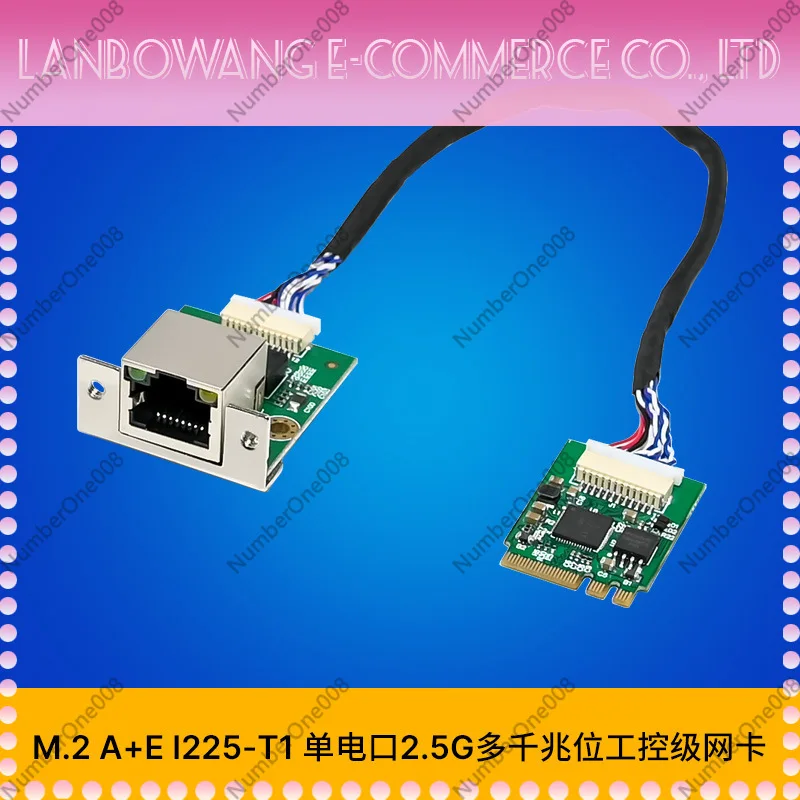 2.5G Ethernet Network Card M.2 A+E Key PCIe 2500Mbps Single RJ45 Port Low Profile for PC Industrial Switch