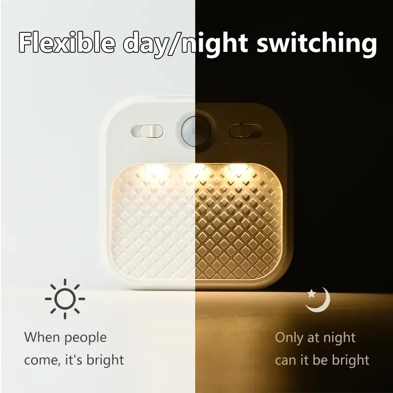 Led Night Light with Motion Sensor Rechargeable Cabinet Light Dimmable with Timer Function 3 Color Temperature Hallway Light