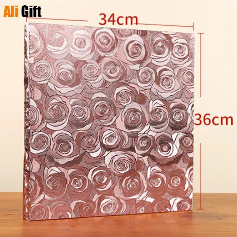 6 Inch 600 Pockets Photo Album Vintage Carved Handmade DIY Insert Scrapbook Foto Albums Photo Book  álbum De Fotos Grande