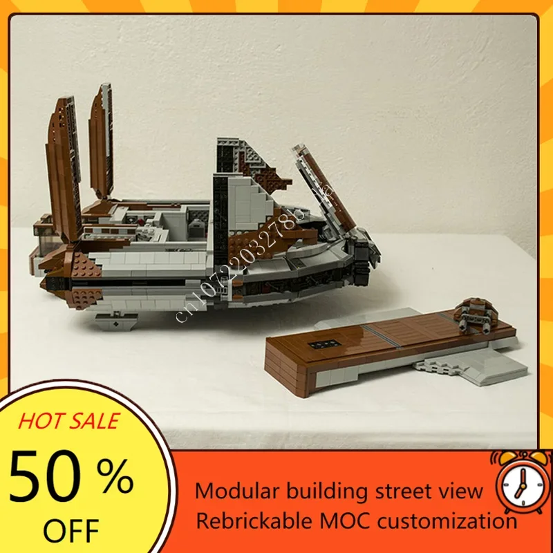 3173PCS SW Knights of the Old Ebon Hawk Space War Military MOC SpaceShip Battle Model Custom Puzzles DIY Assembly Model Toy Gift