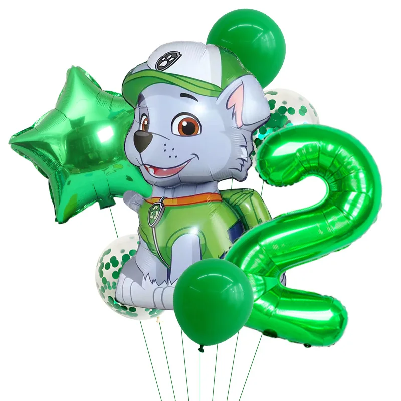 7Pcs Cartoon Paw Patrol Foil Balloon palloncini in lattice Ryder Rocky Zuma Everest Party Decoration Girl Boy Birthday Globos balloon