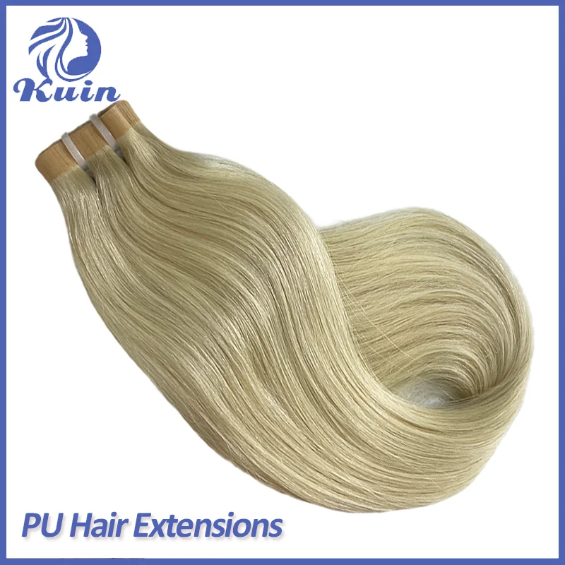 Straight PU Weft Human Hair Extensions Invisible PU Skin Weft Raw Virgin Hair 14"-26" Injection Hair Extension Full End 100G