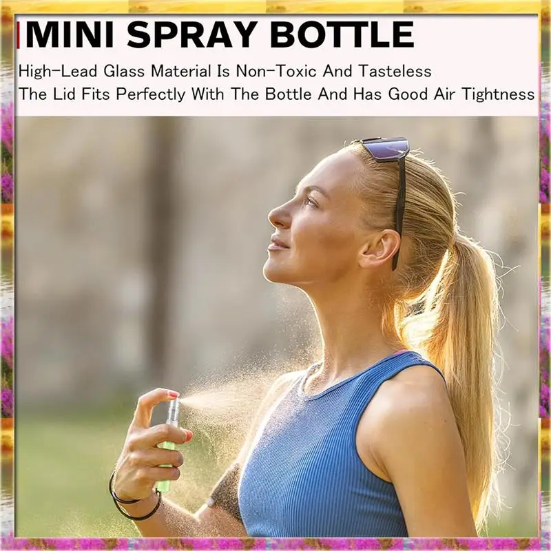 

Y26A New 50Pcs 10ML Spray Bottle Small Cosmetic Packing Atomizer Perfume Bottles Atomizing Spray Liquid Container For Travel