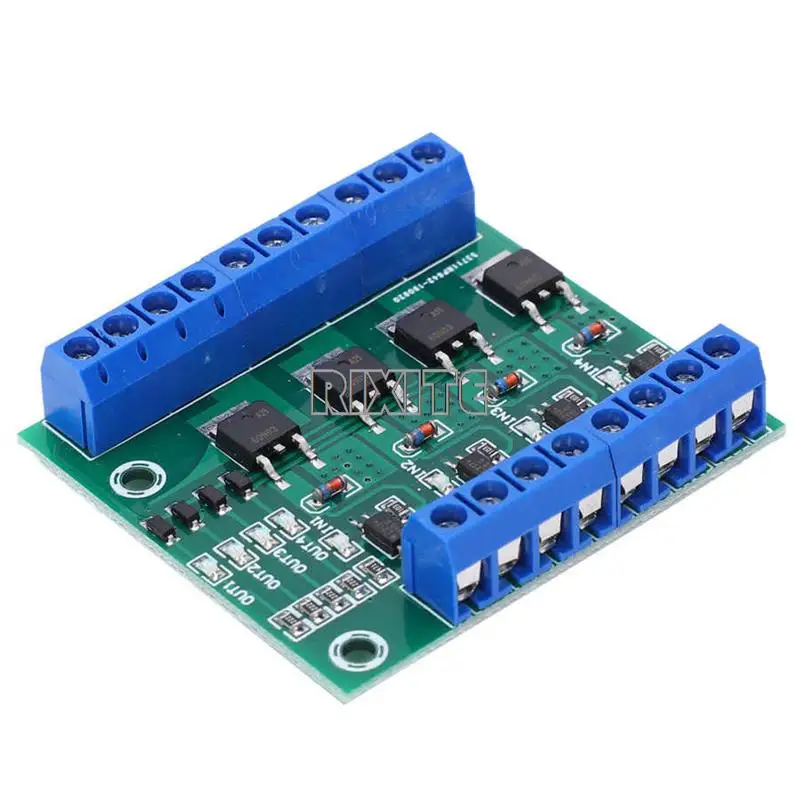 MOS FET 4 Channel Pulse Trigger Switch Controller Board PWM Optocoupler Opto-isolator Driver Board For Motor LED Light