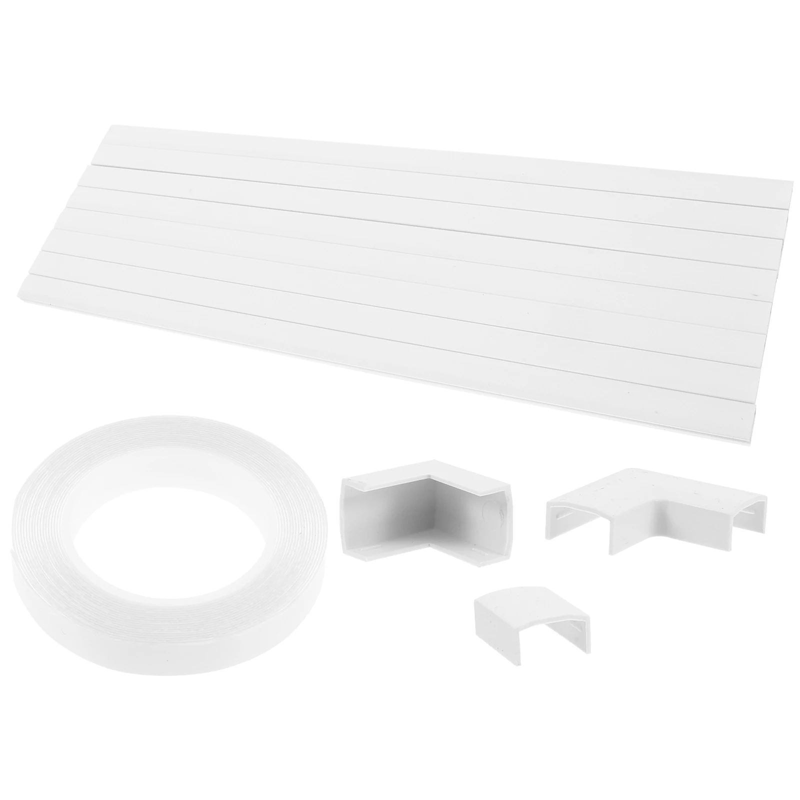 

1 set Cable Hider Wire Cover for Wall 12x7 White Cord Concealer Plate Trunking Hiders Organiser Cable Management System
