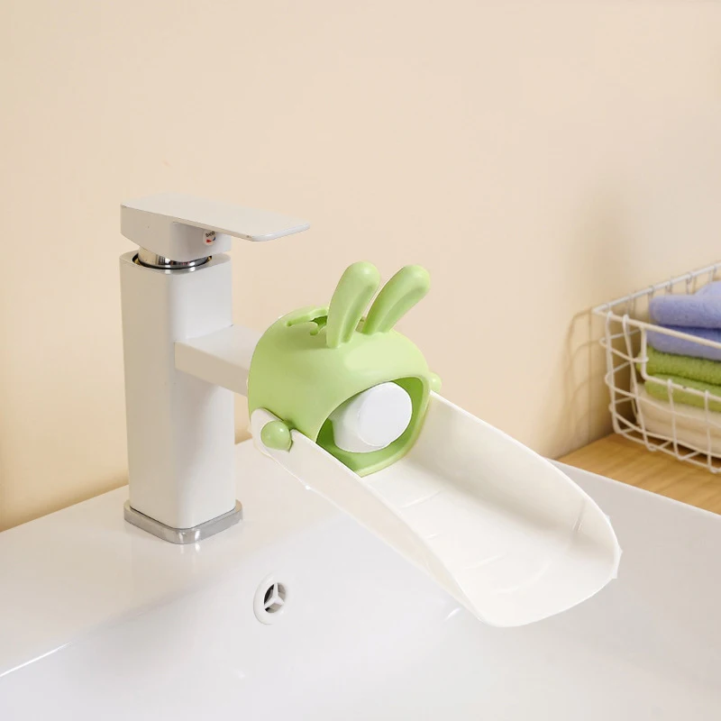 Children Bathroom Rabbit Tap Faucet Extender Water-saving Cartoon Kids Baby Wash-hand Faucet Extension Bathroom Accessories