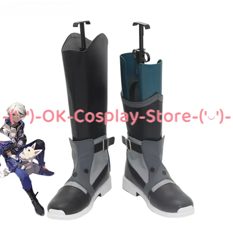 Game Honkai Star Rail Arlan Cosplay Shoes High Heel PU Leather Shoes Halloween Carnival Boots Cosplay Prop Custom Made