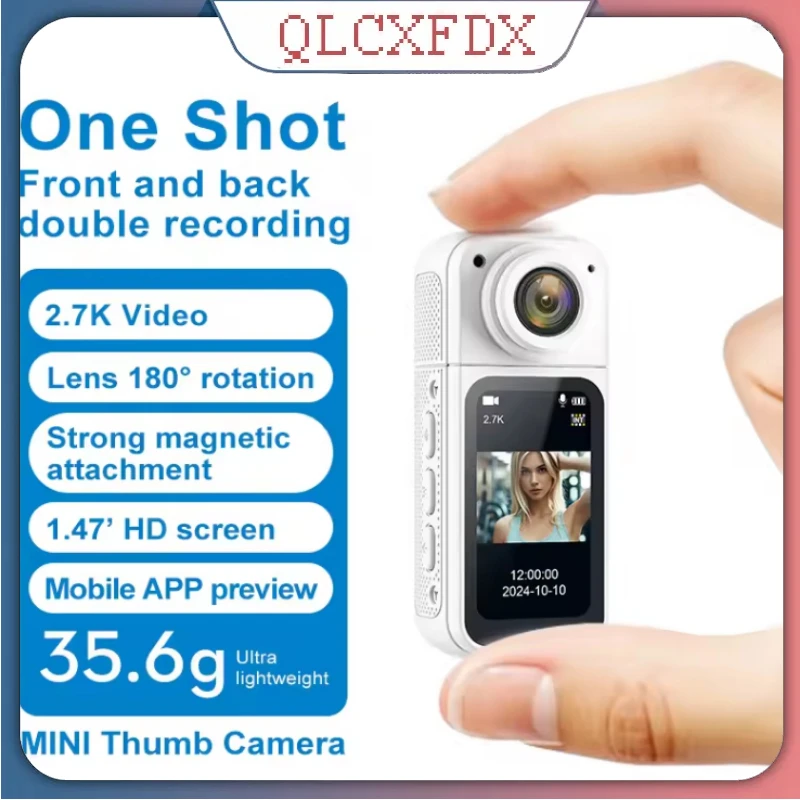 

2,7 тыс.180 ° Спортивная камера Mini Cam 2,7K с большим пальцем, 1,4 дюйма, Wi-Fi 180 ° Экшн-камера для езды на велосипеде, рекордер, уличная мини-камера для домашних животных, видеоблог