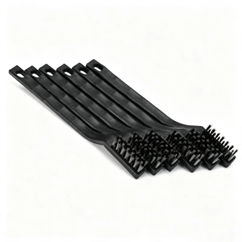 6pc 7inch Small Wire Brushes Stainless Steel Wire Brushes For Mechanical Part Derusting Remove Paint Cleaning Brushes Hand Tools