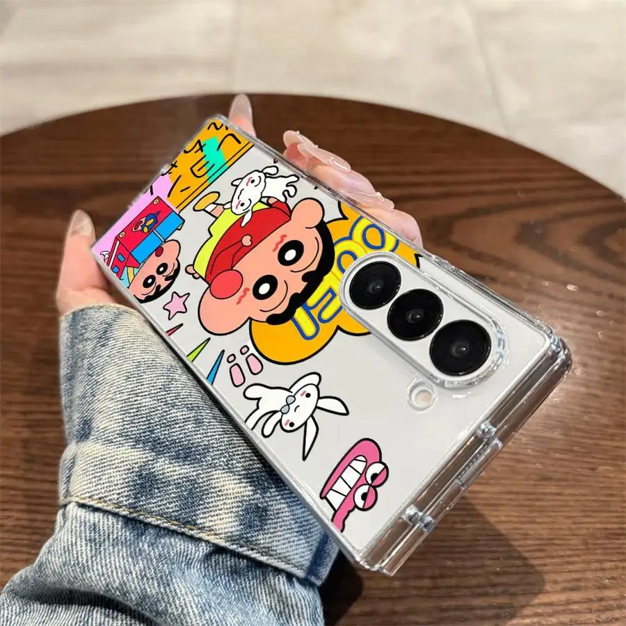 Case for Samsung Galaxy Z Fold 8 Ultra ZFold6 ZFold4 ZFold5 ZFold3 Z Fold 7 6 5 4 3 ZFold7 Phone Cover C-Crayon S-Shinchans