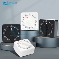 60 Minutes Kitchen Timer Count Square Cooking Up Alarm Sleep Temporizador Clock Mechanical Stopwatch Alarm Down Office Meeting