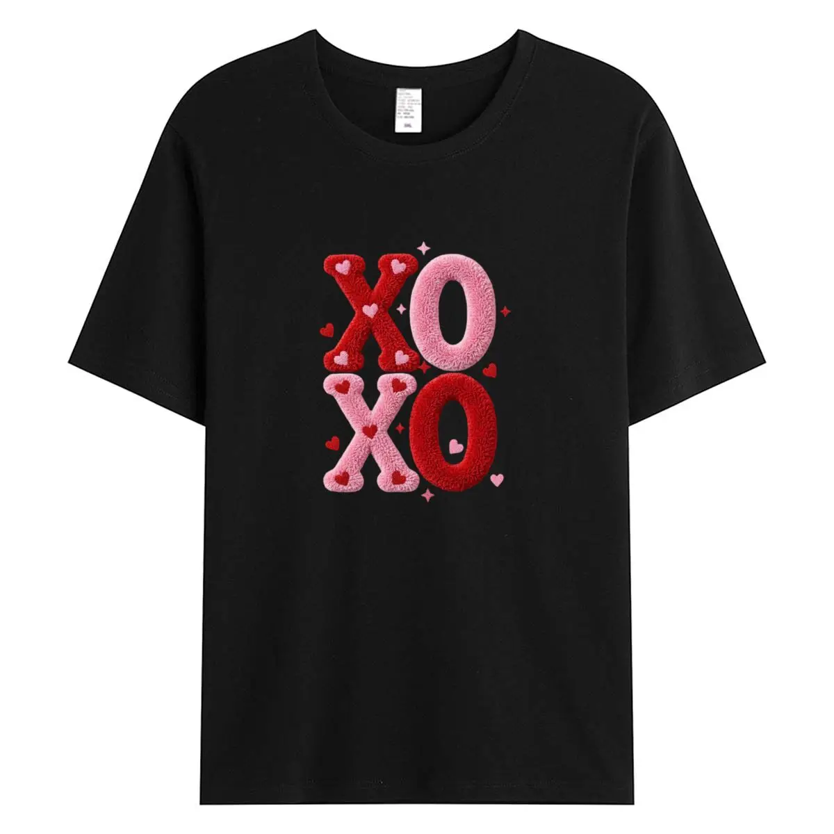 

Valentine Day Women T-shirt XOXO Heart Graphic Print Short Sleeve Cotton Tee Summer Aesthetic Tops Casual Female Clothing
