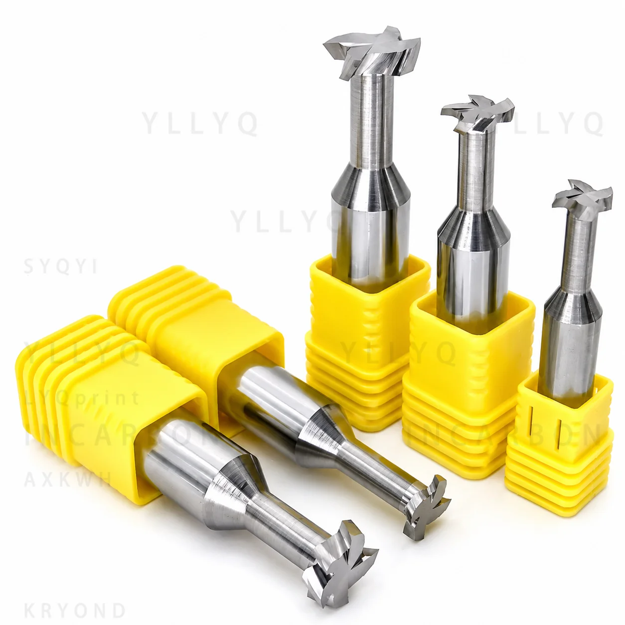 Tungsten Steel T Slot Milling Cutter Solid Carbide Alloy Grooving Tool for Aluminum Copper Wood CNC Machining Slot Cutting Tool