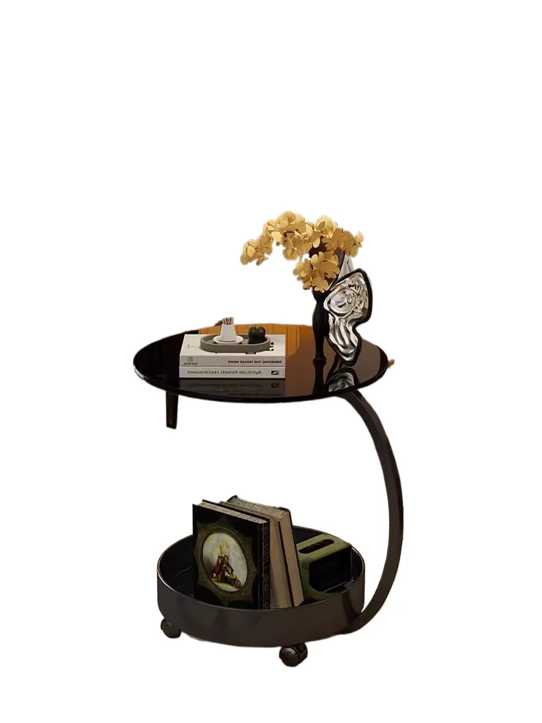 

Light luxury removable coffee table cart small table bedroom bedside rack side cabinet