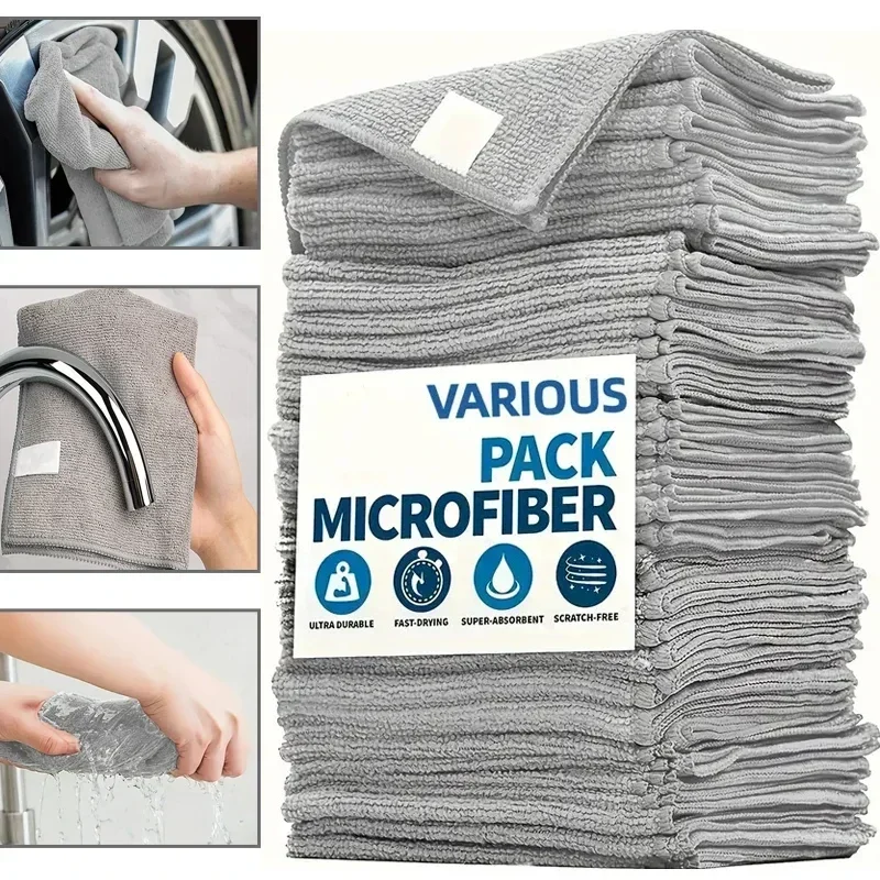 1/50pcs Household Dishcloth, Kitchen Cleaning Dish Towel, Non-Stick, Easy to Clean, Multifunctional Scouring Cloth