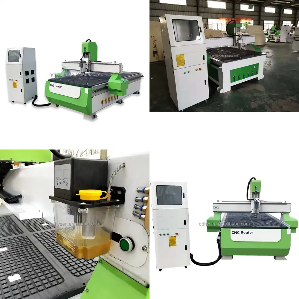 HYSEN Vacuum Suction Table High Speed Cnc 3 Axis Router Cnc Router With NC Studio Control System 1325 CNC ROUTER