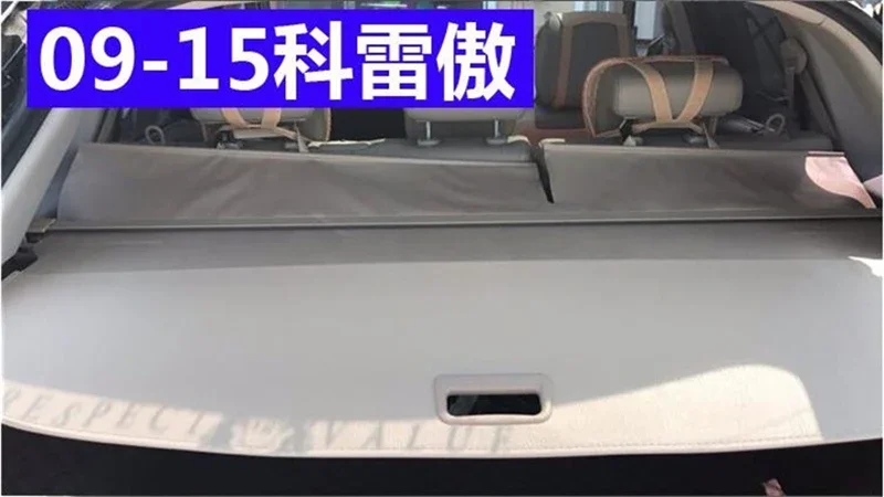 Rear Trunk Cargo Cover For Renault Koleos 2009-2015 Shield Shade Curtain Partition Board Privacy Blinds Security Accessories