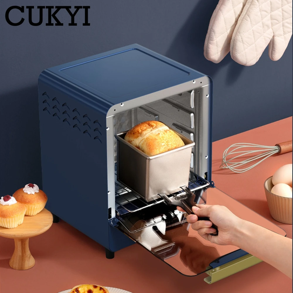 CUKYI 15L Electric Vertical Oven Mini Pizza Cake Cookies Maker Bread Toaster 60 min Timing Baking Tool Breakfast Machine 220V