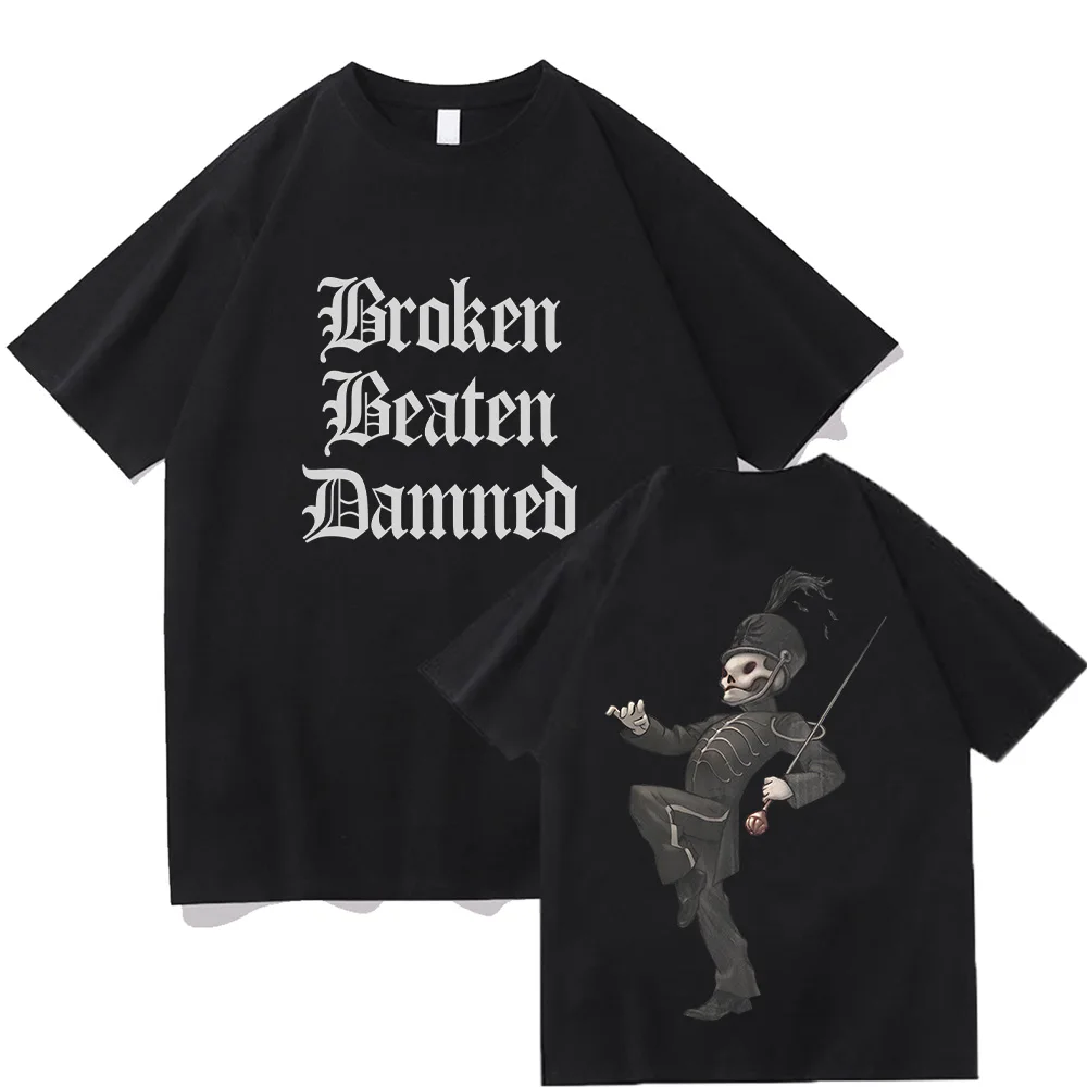 

Broken Beaten Damned Tee My Chemical Romance Rock Oversized T Shirt Men Women Punk Intage Printed T Shirt Cotton Comfort Clothes