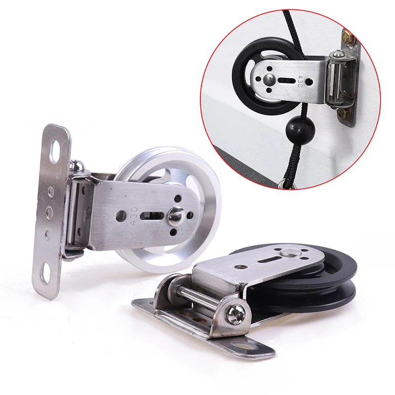 Wall-mounted Stainless Steel Mute Swivel Bearing Wheel Gym Home Rotating Silent Pulley DIY Lift Cable System Attachments