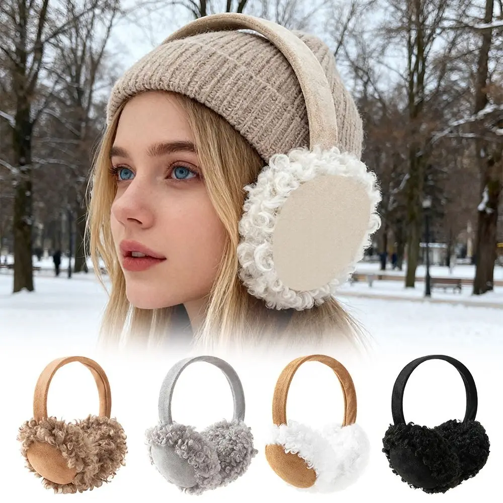 Nieuwe Warme Oorbeschermers Anti Koude Wind Effen Kleur Oorwarmers Antivries Krullend Oor Warmer Winter Outdoor Fietsen