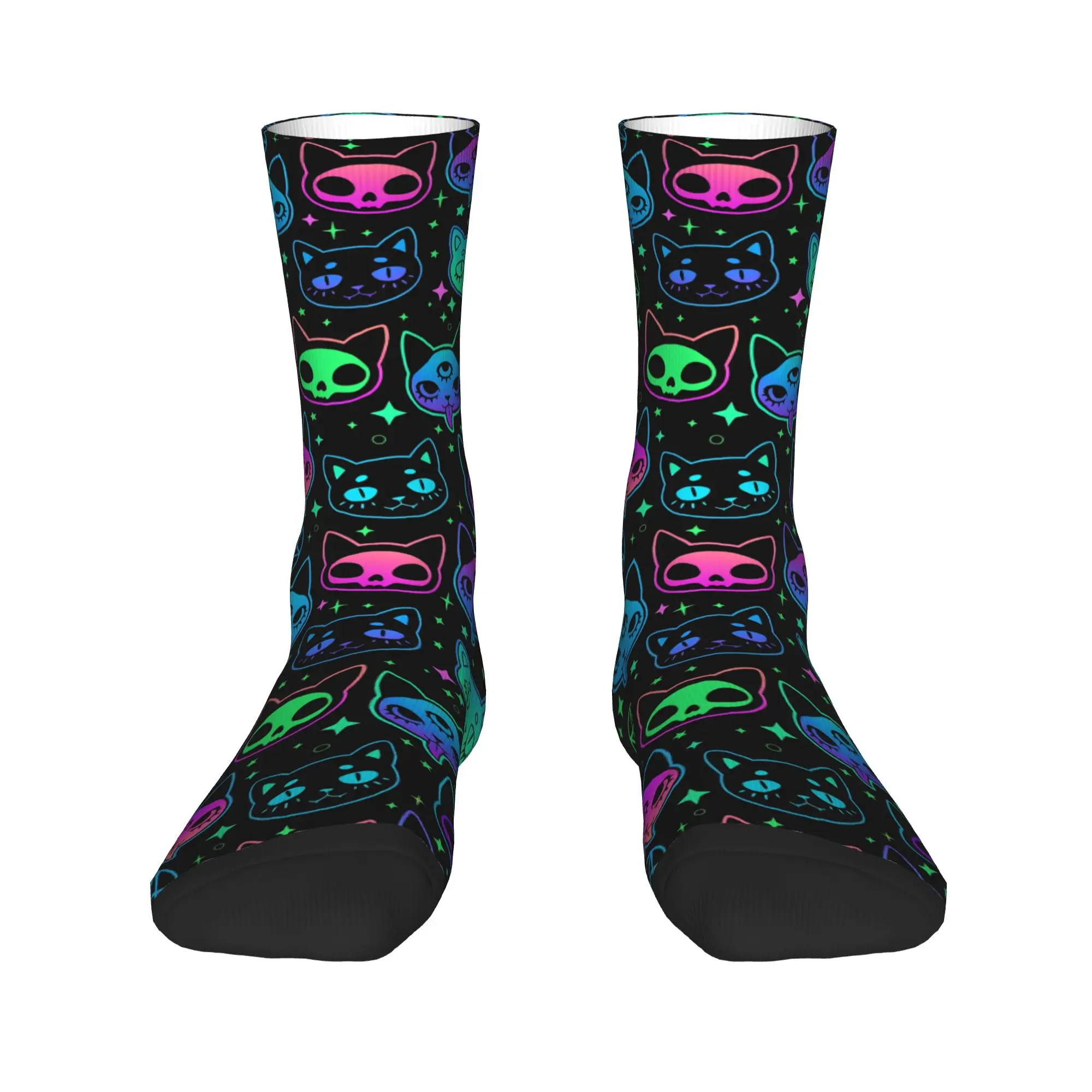Cute Cartoon Witchcraft Ca Socks  Harajuku Stockings Couple Breathable Skateboard Socks Winter Graphic Non Slip Socks