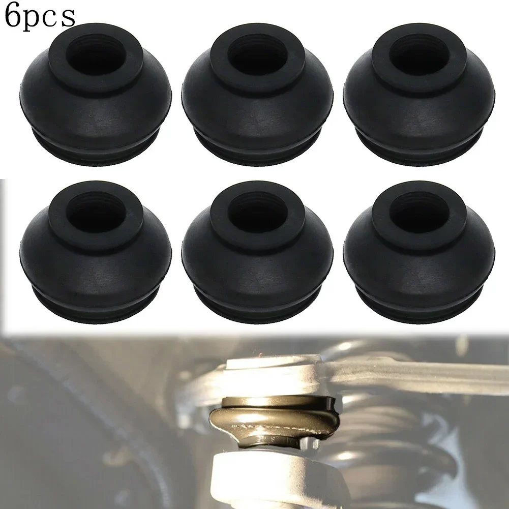 6pcs High Quality Rubber Tie Rod End And Ball Joint Dust Boots Cover Universal Ball Joint Boot Replacement Accessories