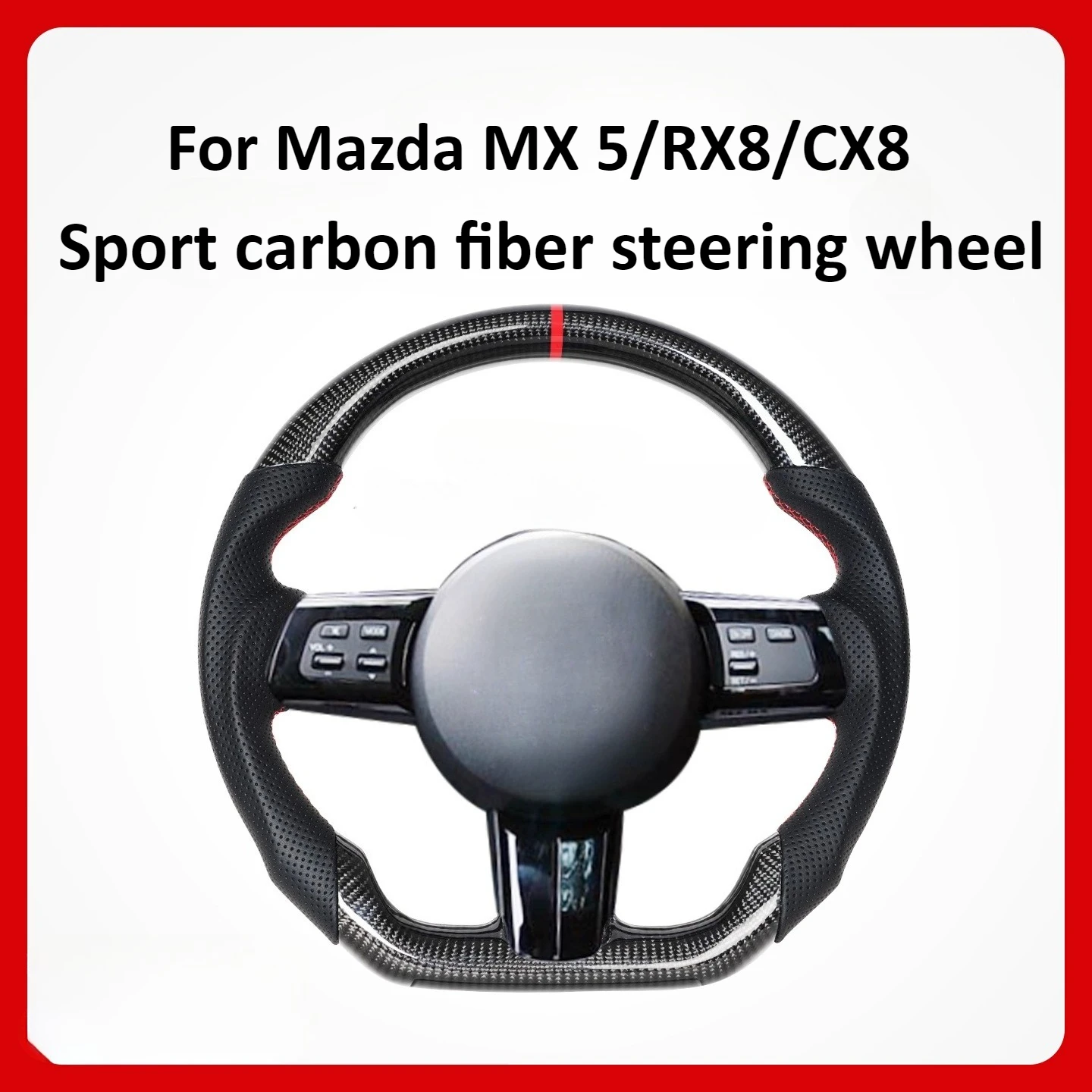 

Для Mazda MX5/RX8/CX8/Takeri спортивные светодиодные аксессуары для модификации рулевого колеса из углеродного волокна
