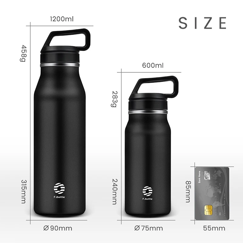 FEIJIAN Thermal Water Bottle Large Capacity Stainless Steel Thermos Bottle Handle Cover Thermos Cup Cold and Hot Vacuum Flask