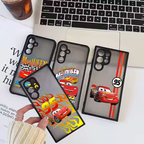 Disney Cars Lightning McQueen 95 Case For Samsung Galaxy S25 S24 S23 S22 S21 S20 Ultra Fe S10 Plus Cqoues S24Ultra Matte Cover