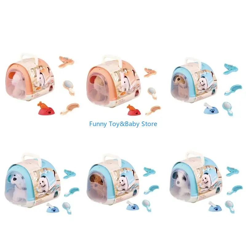 Interactive ไฟฟ้าตุ๊กตาสุนัขของเล่นจำลองสัตว์เลี้ยงยกของเล่นเสียงและการเคลื่อนไหวสำหรับเด็กปลอดภัย Pretend Play C90B