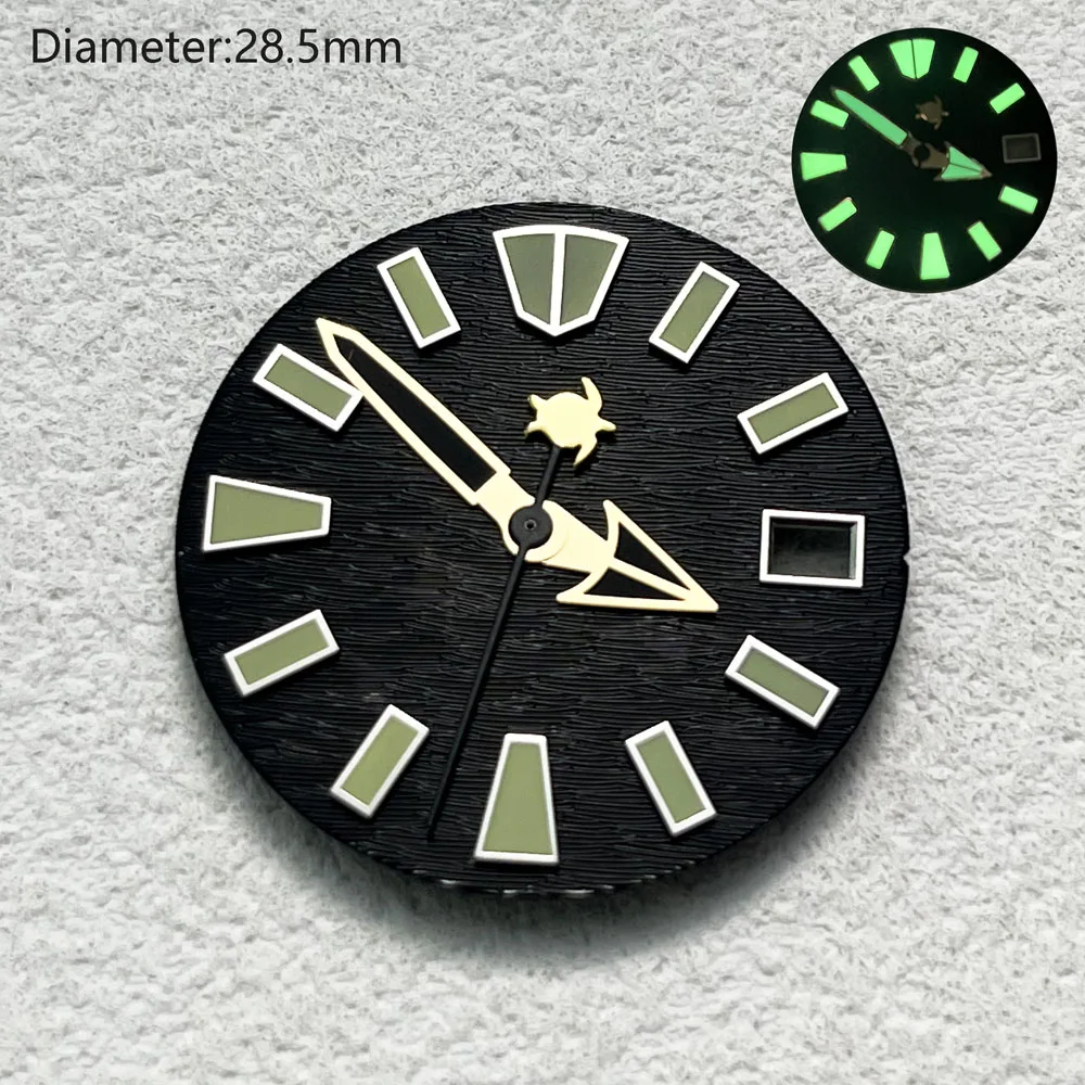 Quadrante NH35 da 28,5 mm PROSPEX quadrante con pesce diavolo con lancette luminose della tartaruga quadrante adatto al movimento automatico giapponese NH35 SRPE33K1 watchmods