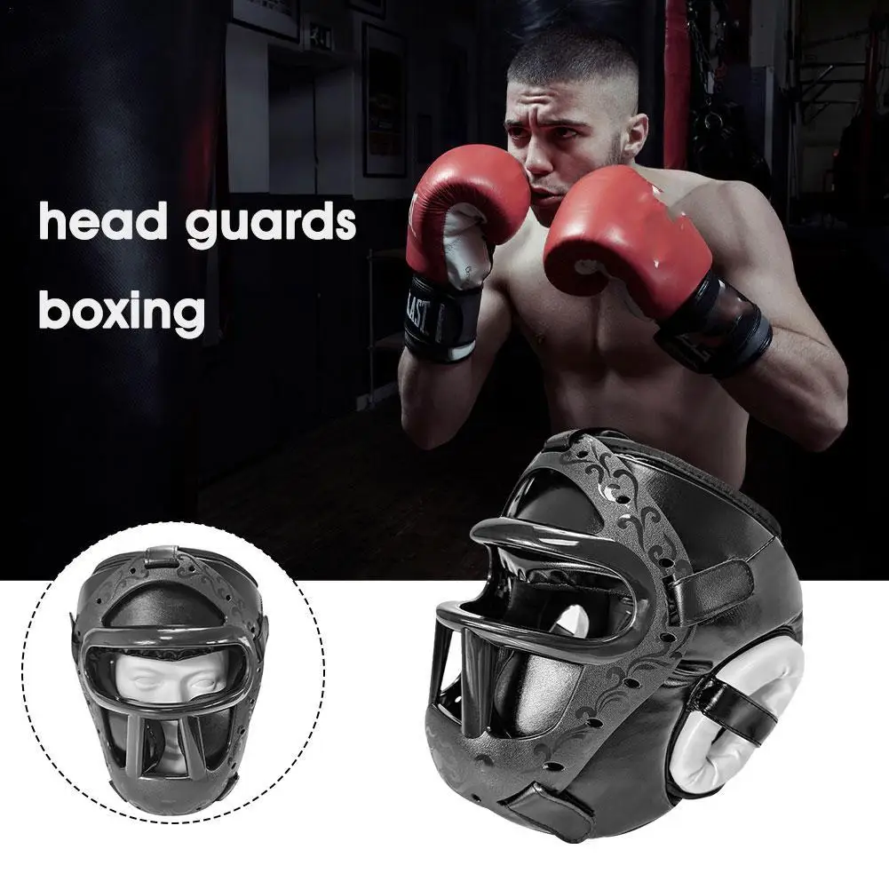 

Boxing Headgear for MMA Muay Thai Head Guard Boxing Mask Removable Face Grill Head Gear for Sparring Grappling Martial Arts